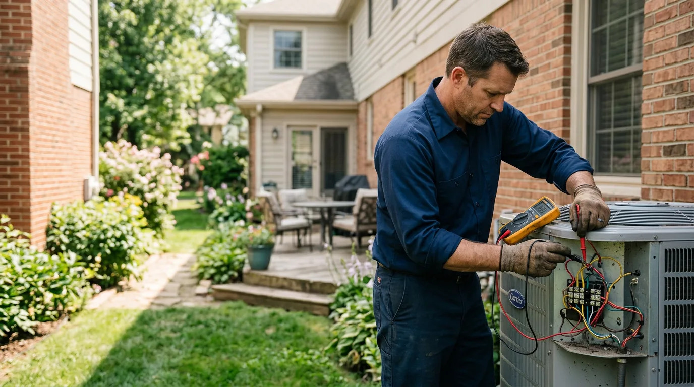 HVAC technician working near Lake Winola, PA